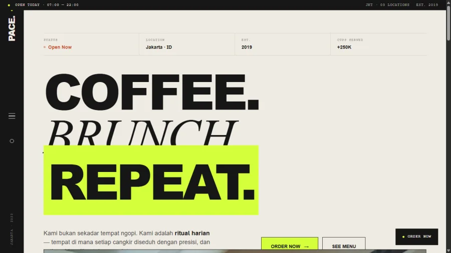 Rasa Nusantara restaurant website preview